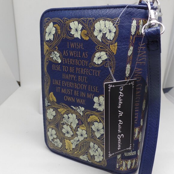 JANE AUSTEN Sense and Sensibility Book Wallet Wristlet NEW! - Picture 2 of 3